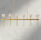 Beula De Cristal Double Linear Chandelier 60" - fovolighting