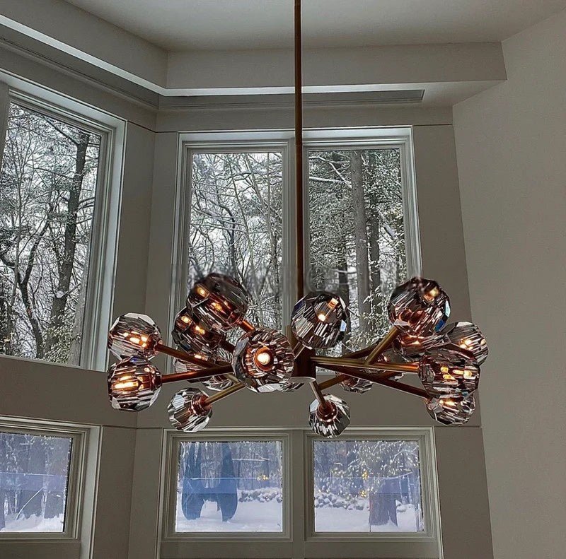 Beula De Cristal Round Chandelier 24", 36", 48", 60", 72" - fovolighting