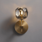 Beula De Crystal Ball Clear/Smoke Wall Sconce H9"/28" - fovolighting