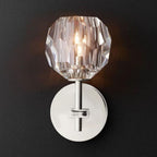 Beula De Crystal Ball Clear/Smoke Wall Sconce H9"/28" - fovolighting