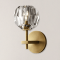 Beula De Crystal Ball Clear/Smoke Wall Sconce H9"/28" - fovolighting