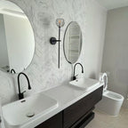 Beula De Crystal Ball Clear/Smoke Wall Sconce H9"/28" - fovolighting