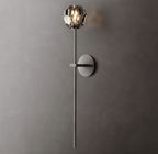 Beula De Crystal Ball Clear/Smoke Wall Sconce H9"/28" - fovolighting