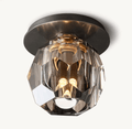 Beula De Smoke Cristal Glass Flushmount - fovolighting