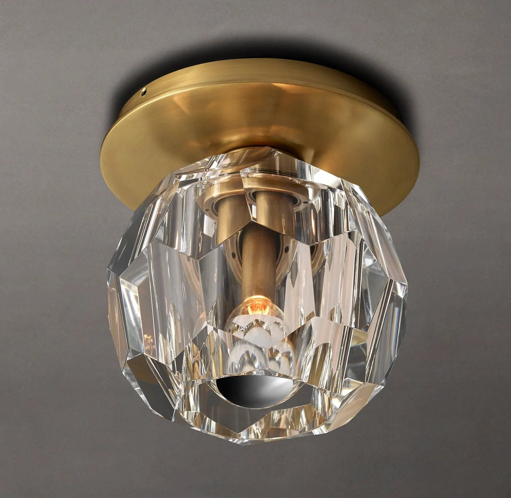 Beula De Smoke Cristal Glass Flushmount - fovolighting
