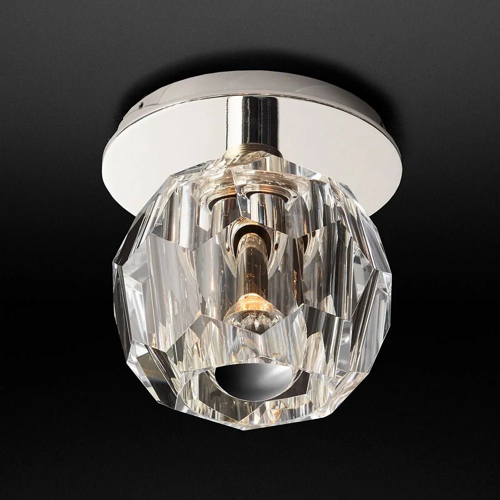 Beula De Smoke Cristal Glass Flushmount - fovolighting