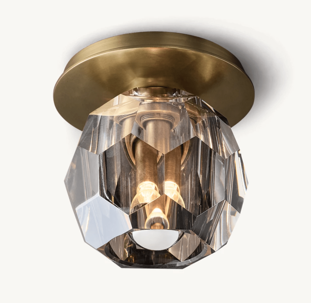 Beula De Smoke Cristal Glass Flushmount - fovolighting