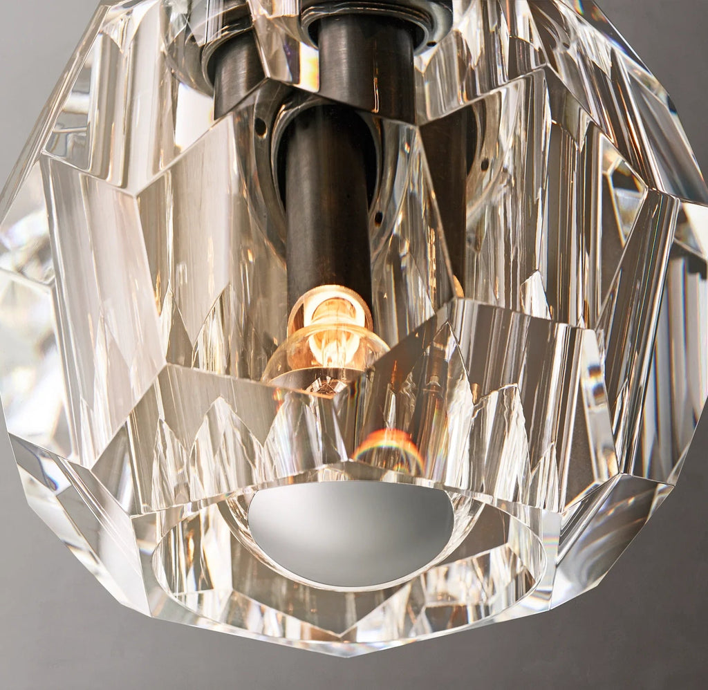 Beula De Smoke Cristal Glass Flushmount - fovolighting
