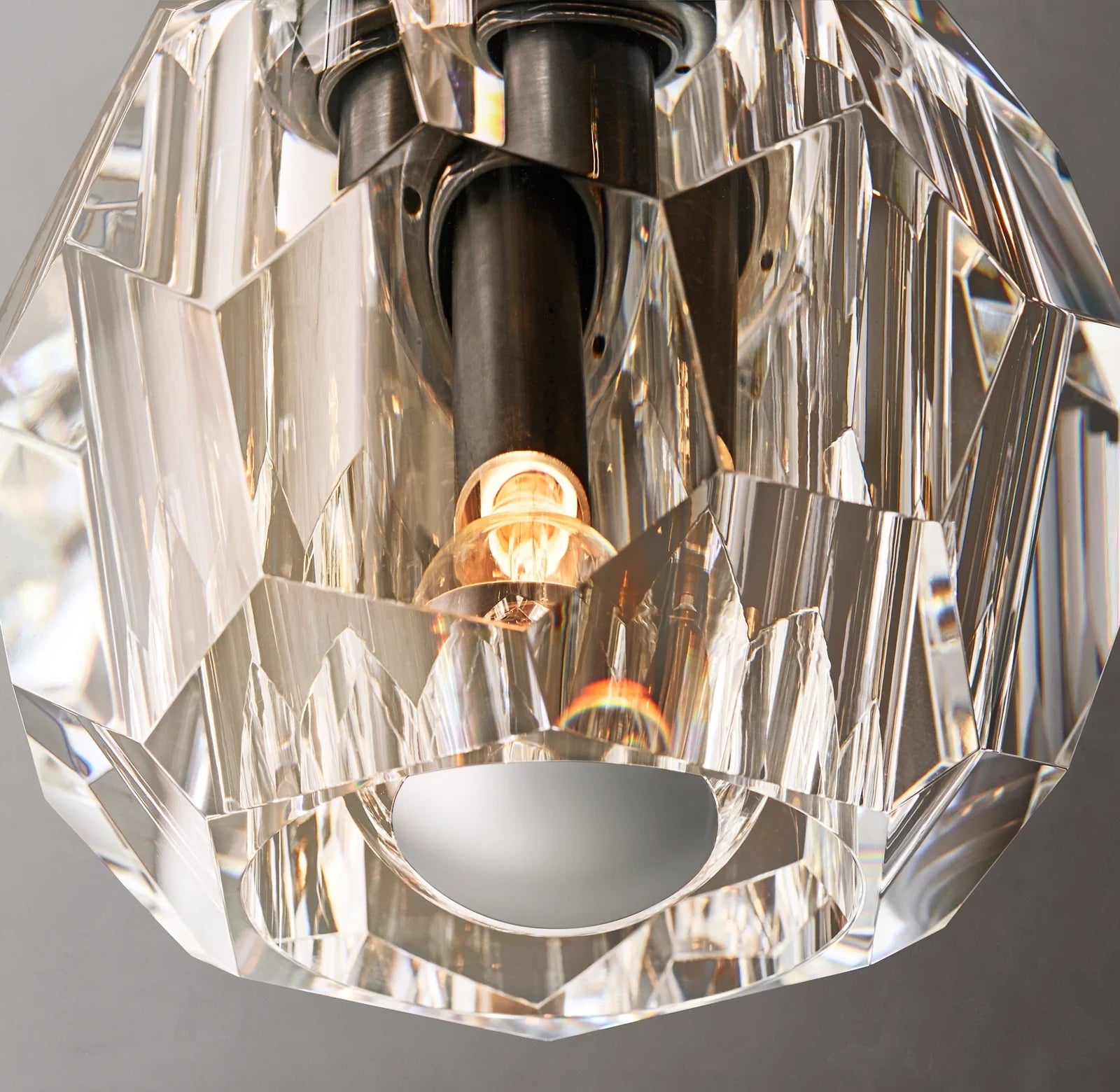 Beula De Smoke Cristal Glass Flushmount - fovolighting