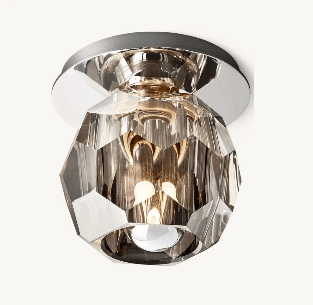 Beula De Smoke Cristal Glass Flushmount - fovolighting