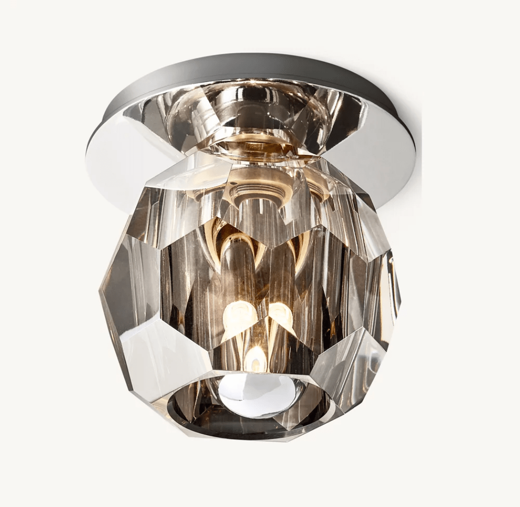 Beula De Smoke Cristal Glass Flushmount - fovolighting