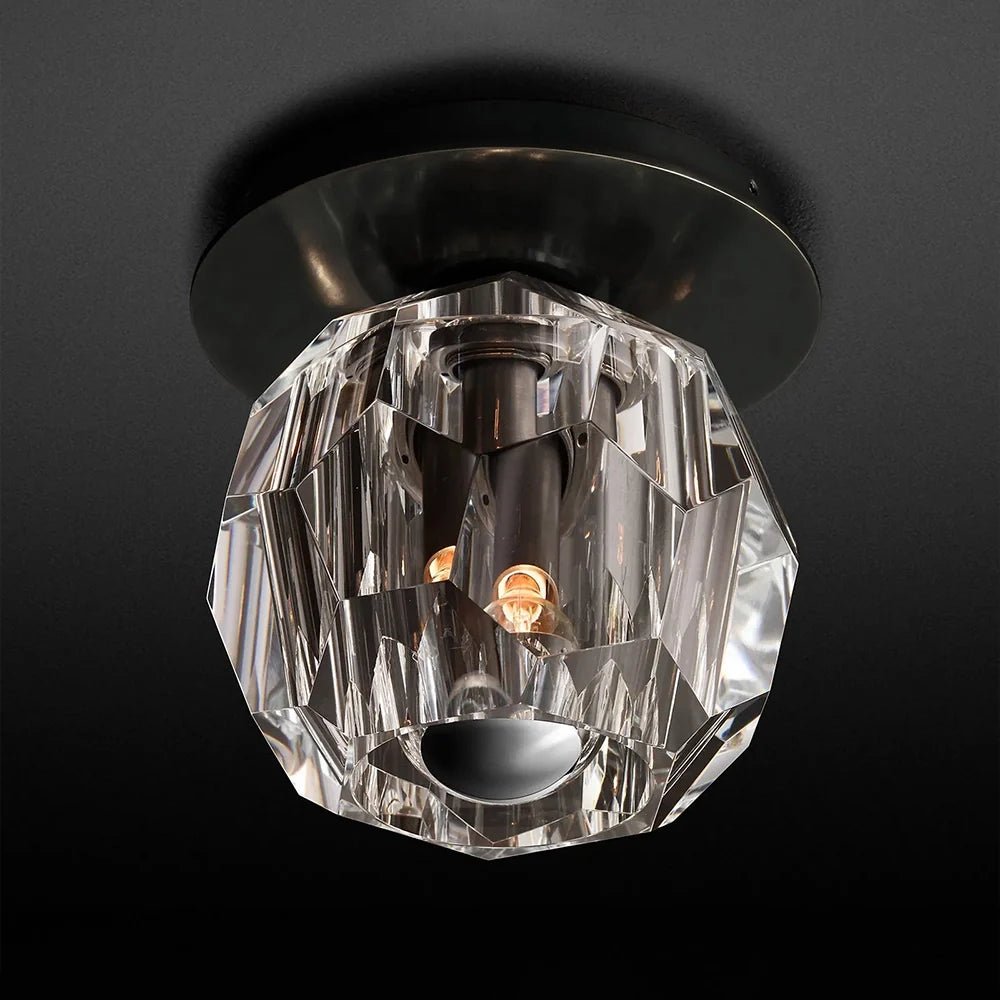 Beula De Smoke Cristal Glass Flushmount - fovolighting