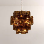 Blaire Tiered Blown Glass Chandelier - fovolighting