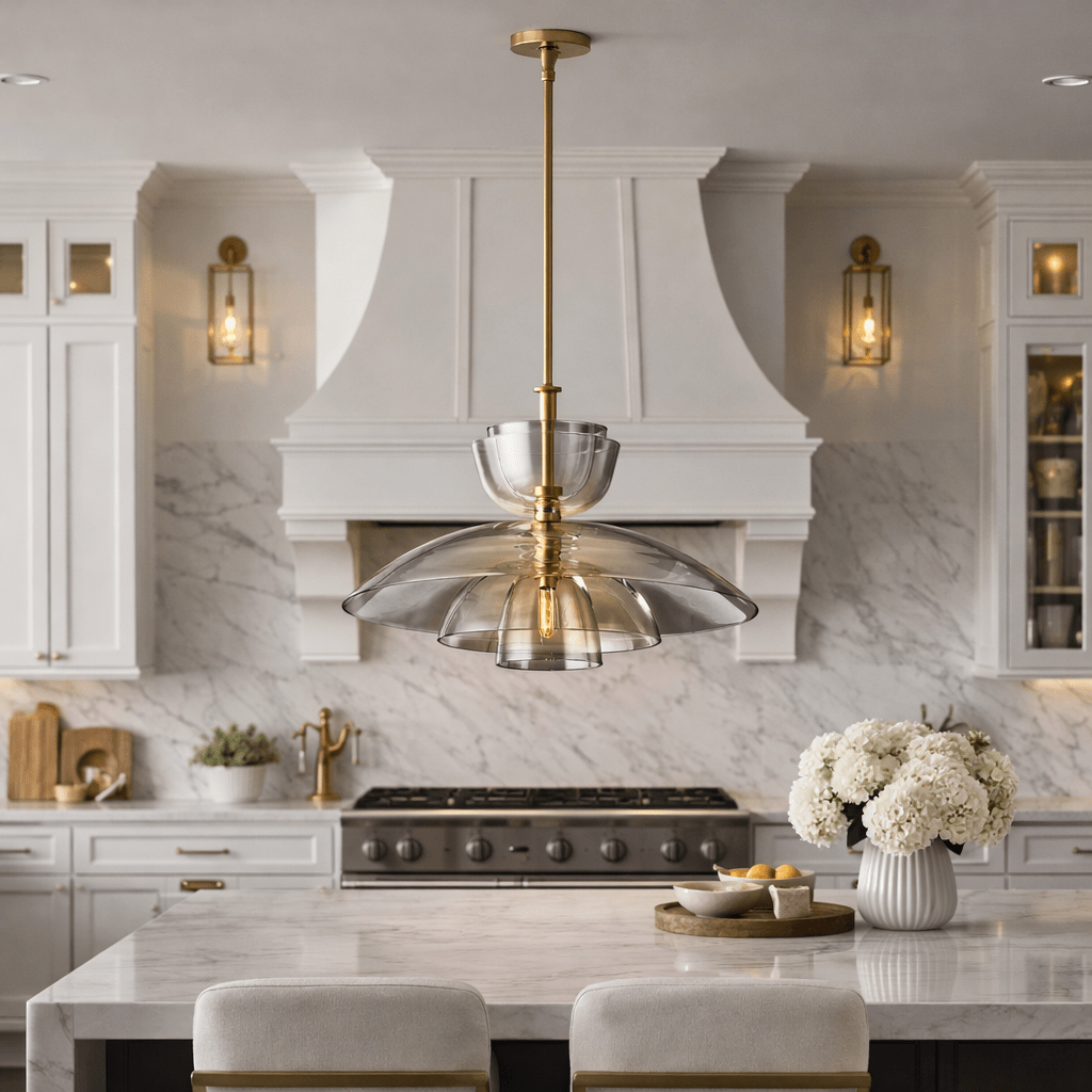 Bloma Clear Glass Cloche Grand Pendant - fovolighting