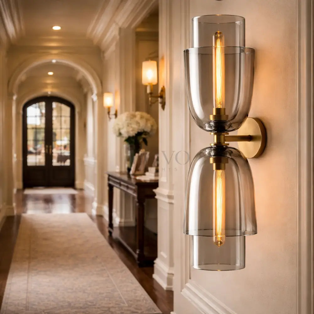 Blum Double Glass Sconce