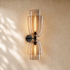 Blum Double Glass Sconce - BRONZE / SMOKE