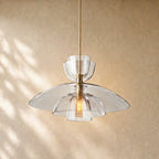 Blum Glass Cloche Grand Pendant - BRASS / CLEAR