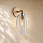 Blum Glass Flute Sconce - BRASS / CLEAR