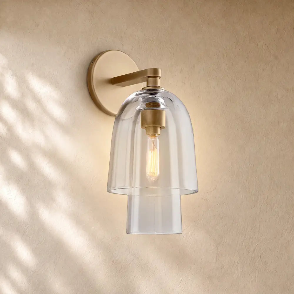Blum Glass Flute Sconce - BRASS / CLEAR