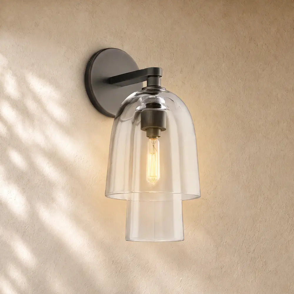 Blum Glass Flute Sconce - BRONZE / CLEAR