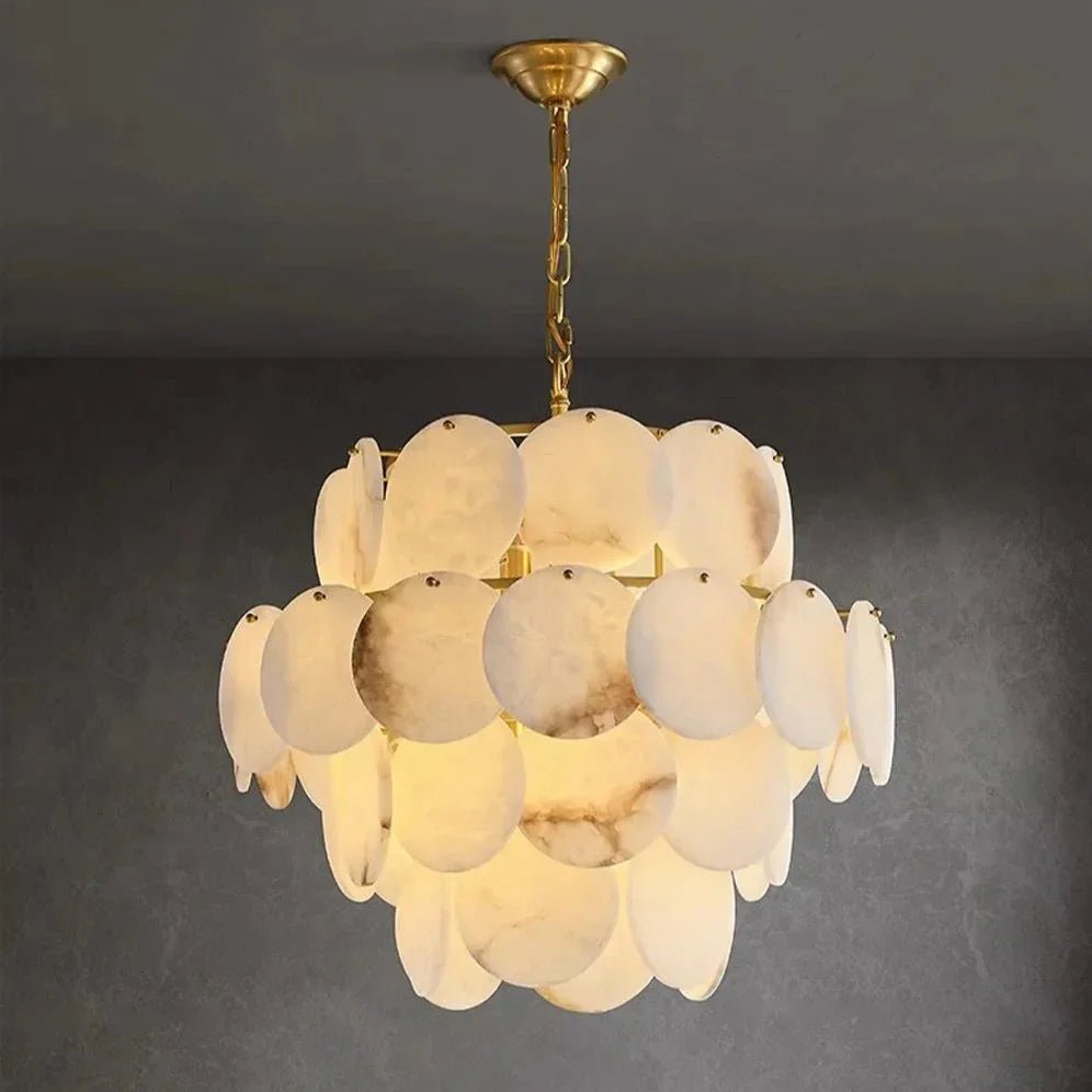 Bordwell Marble Chandelier 31" - fovolighting