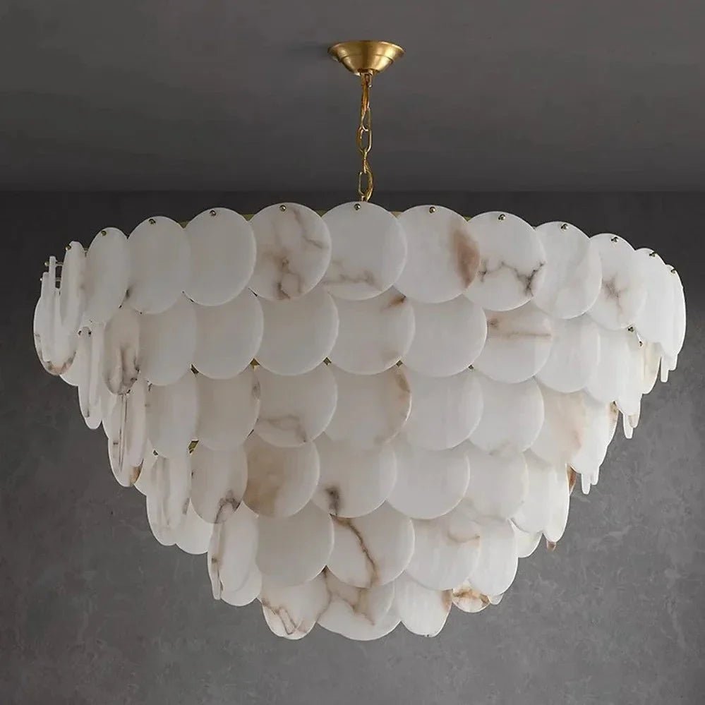Bordwell Marble Chandelier 43" - fovolighting