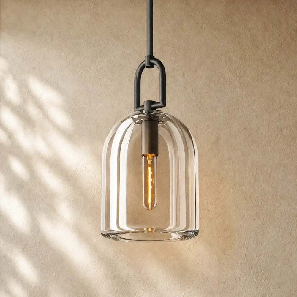 Botanical Cloche Pendant 5’’ 8’’ 10’’ - 5’’ D / Matte Black