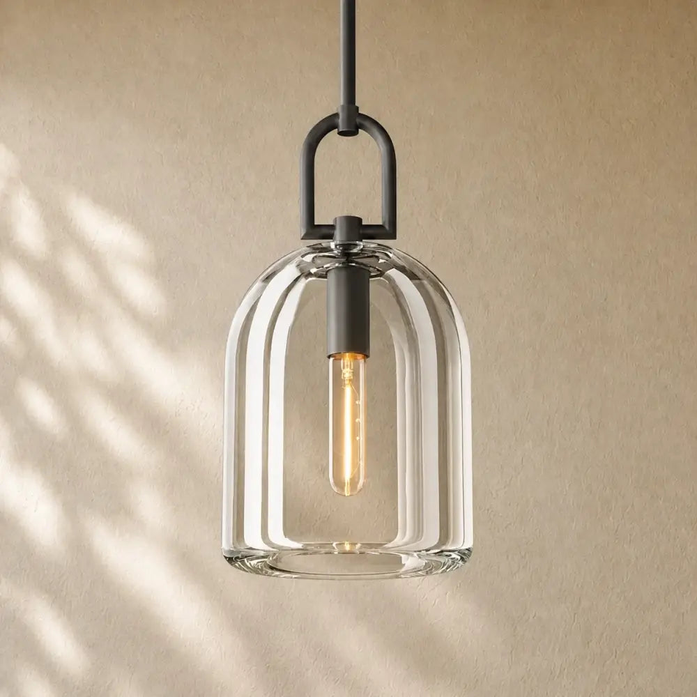 Botanical Cloche Pendant 5’’ 8’’ 10’’ - 10’’ D / Matte Black