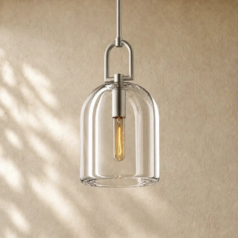 Botanical Cloche Pendant 5’’ 8’’ 10’’ - 10’’ D / Satin Nickel