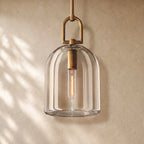 Botanical Cloche Pendant 5’’ 8’’ 10’’ - 8’’ D / Vintage Brass