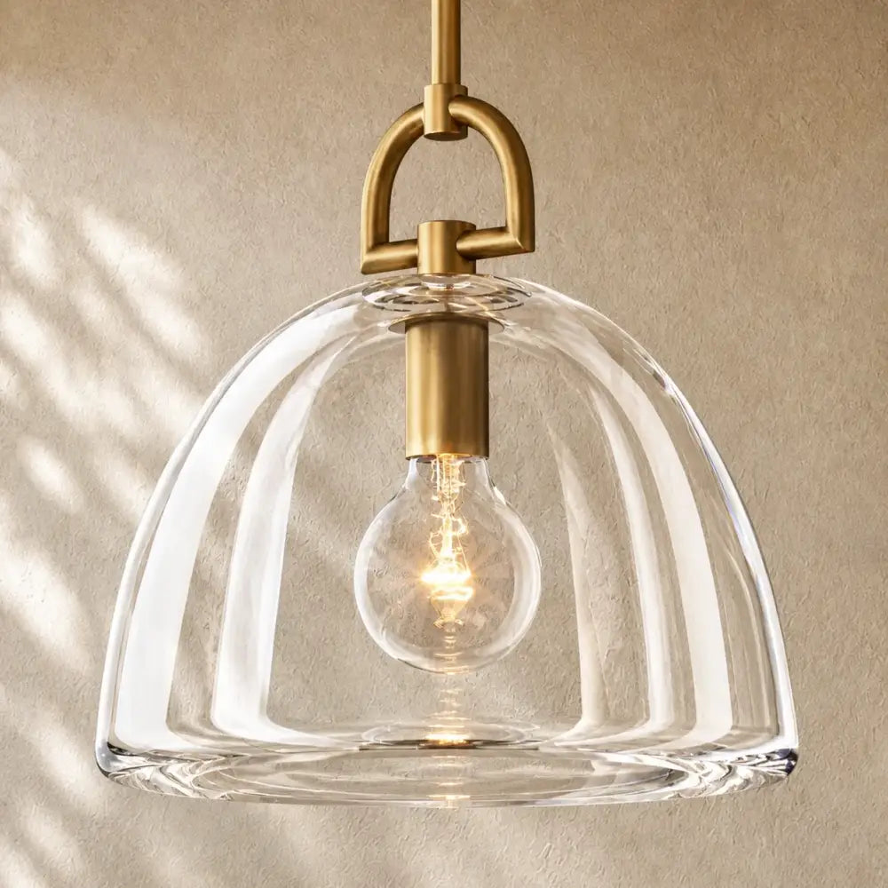 Botanical Dome Pendant - 14’’ D / Brass