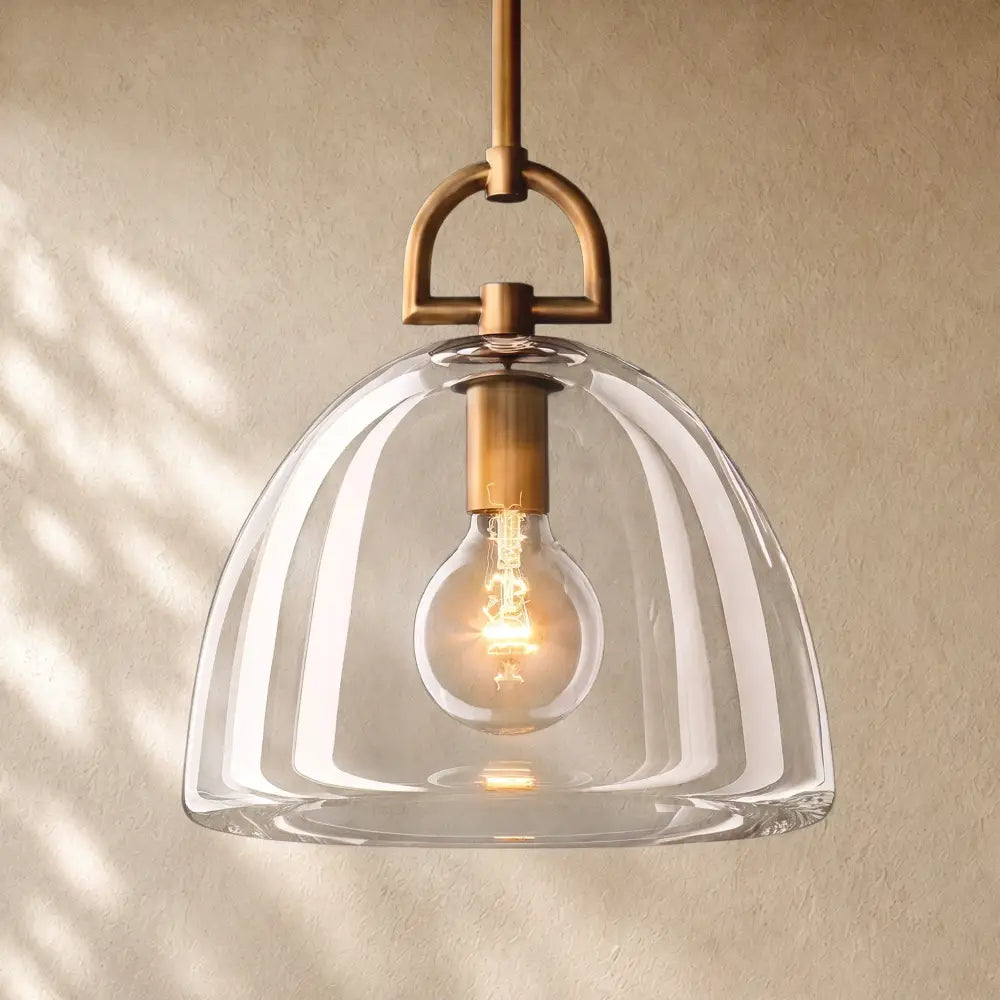 Botanical Dome Pendant - 7’’ D / Brass