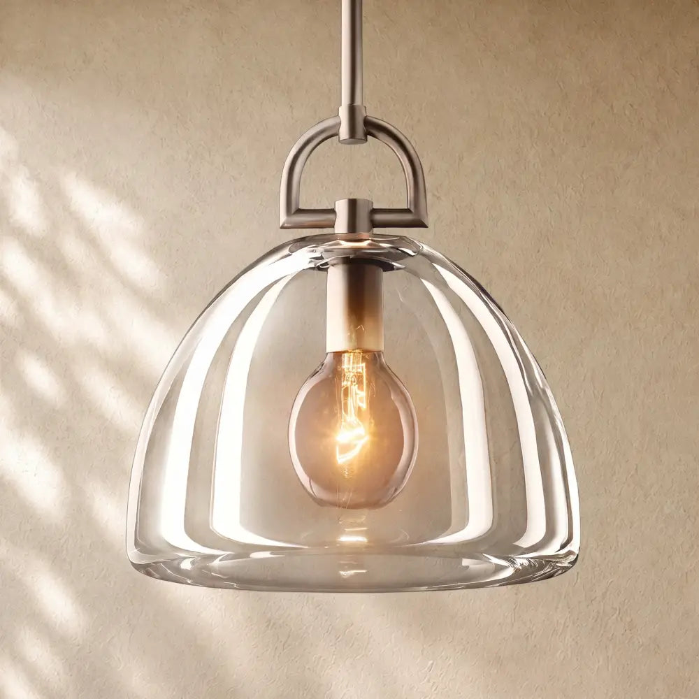 Botanical Dome Pendant - 7’’ D / Nickle