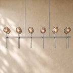 Boulee de Cristal Double Linear Chandelier 60’’ - Clear / Nickle