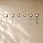 Boulee de Cristal Double Linear Chandelier 60’’ - Smoke / Nickle