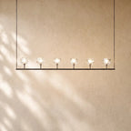 Boulee de Cristal Glass Linear Chandelier 48’’ 60’’ - 60’’ / Polished Nickel / Clear