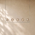Boulee de Cristal Glass Linear Chandelier 48’’ 60’’ - 48’’ / Polished Nickel / Clear