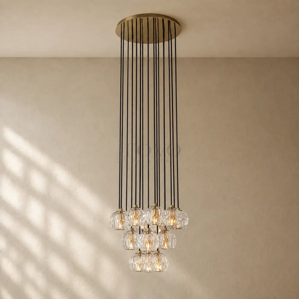 Boulee de Cristal Glass Round Cluster Chandelier