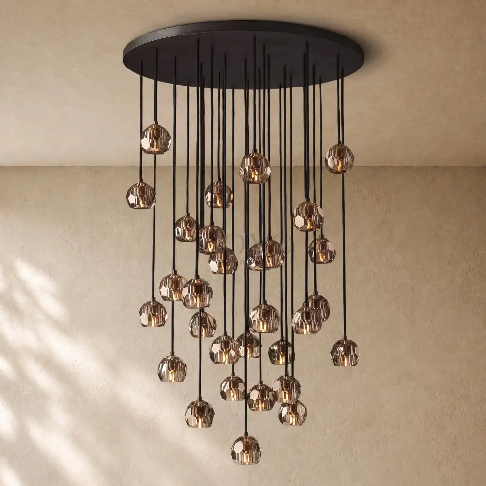 Boulee de Cristal Glass Round Cluster Chandelier