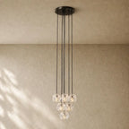 Boulee de Cristal Glass Round Cluster Chandelier - Bronze / 14’’ / Clear