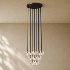 Boulee de Cristal Glass Round Cluster Chandelier - Bronze / 19’’ / Clear
