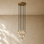 Boulee de Cristal Glass Round Cluster Chandelier - Lacquered Burnished Brass / 14’’ / Clear