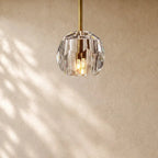 Boulee de Cristal Pendant Light - Lacquered Brass / Clear / Rods