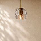 Boulee de Cristal Pendant Light - Lacquered Brass / Smoke / Rods