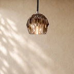 Boulee de Cristal Pendant Light - Polished Nickel / Smoke / Cord