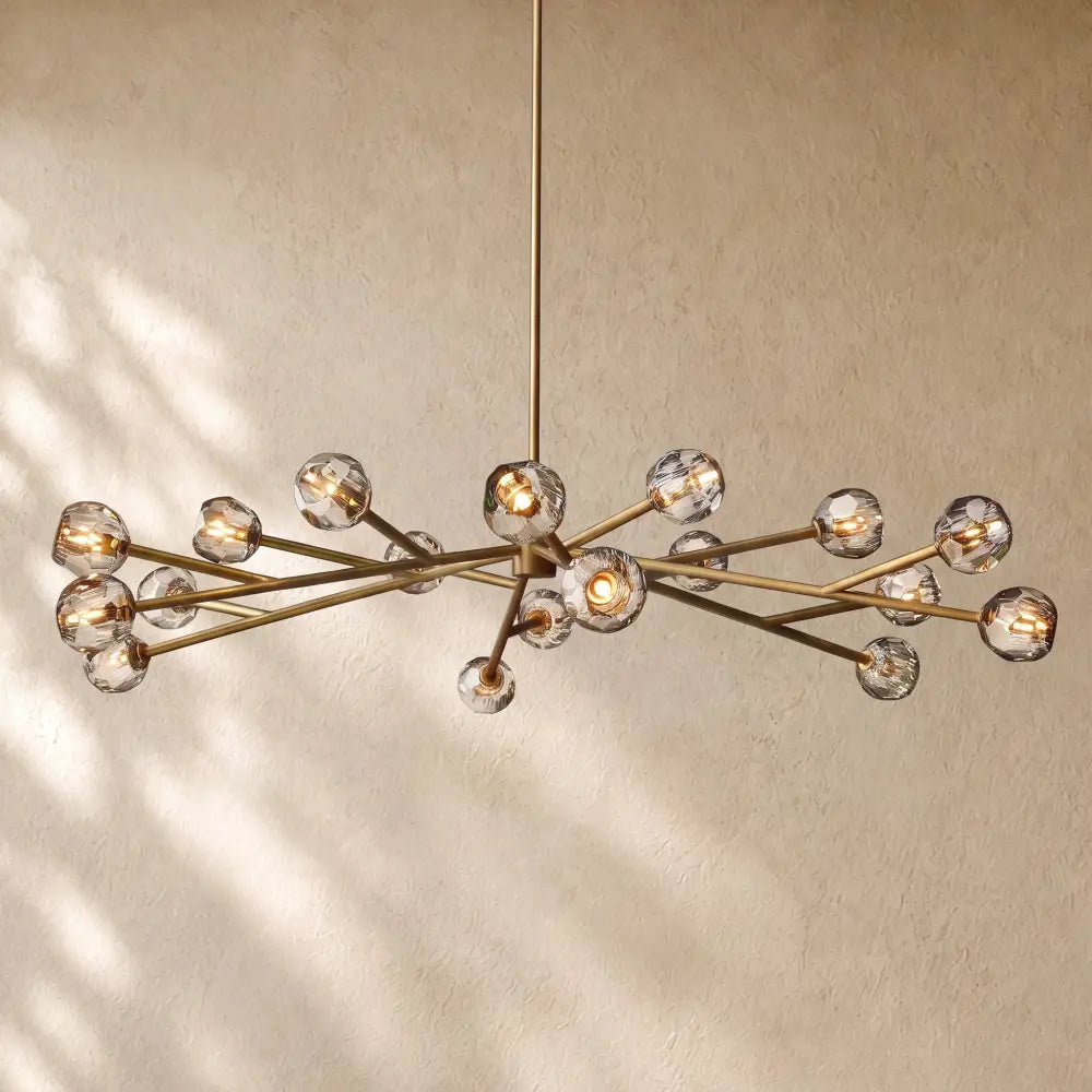 Boulee De Cristal Round Chandelier 24’’ 36’’ 48’’ 60’’ 72’’ - 60’’ / Clear / Brass
