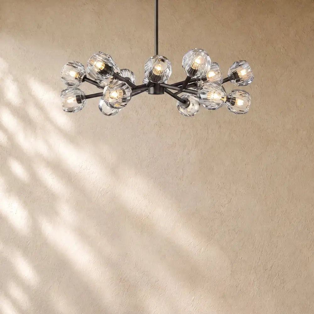 Boulee De Cristal Round Chandelier 24’’ 36’’ 48’’ 60’’ 72’’ - 36’’ / Clear / Bronze