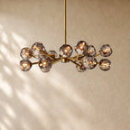 Boulee De Cristal Round Chandelier 24’’ 36’’ 48’’ 60’’ 72’’ - 36’’ / Smoke / Brass