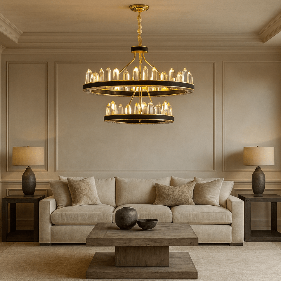 Brenton Crystal Farmhouse Chandelier - fovolighting