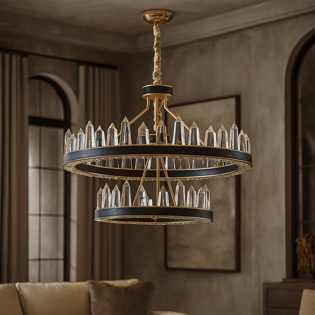 Brenton Crystal Farmhouse Chandelier - fovolighting